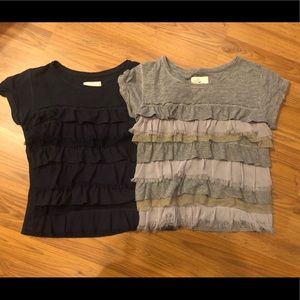 Ruffled tops with lace layers